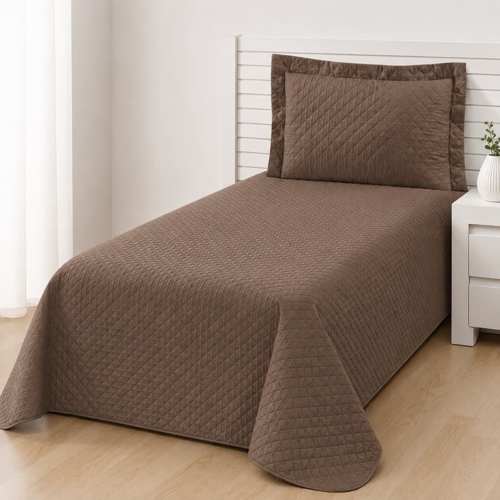 Colcha Cobre Leito 1 Peça Cama de Solteiro 1,40 m x 2,20m Liso