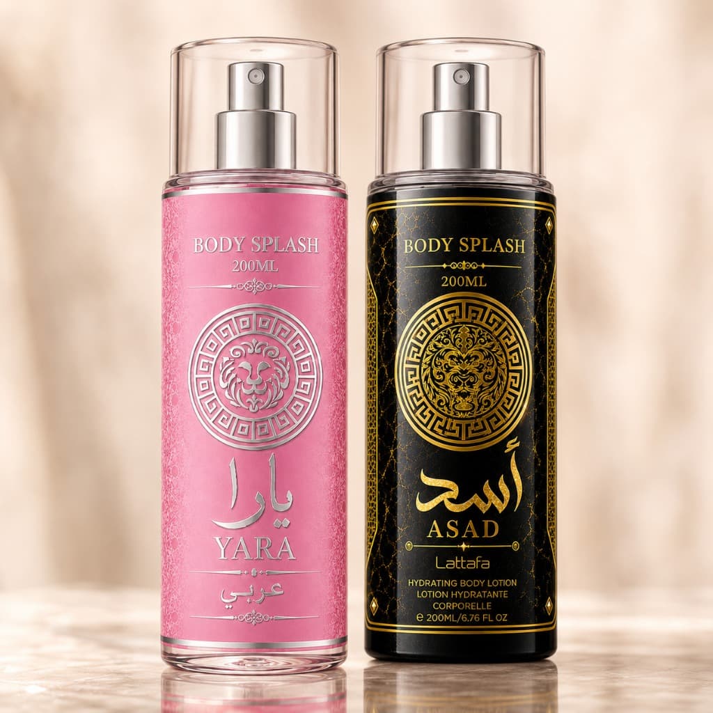Kit com 2 Body Splash Casal Arabe mais Desejados 200ml - Perfume corporal