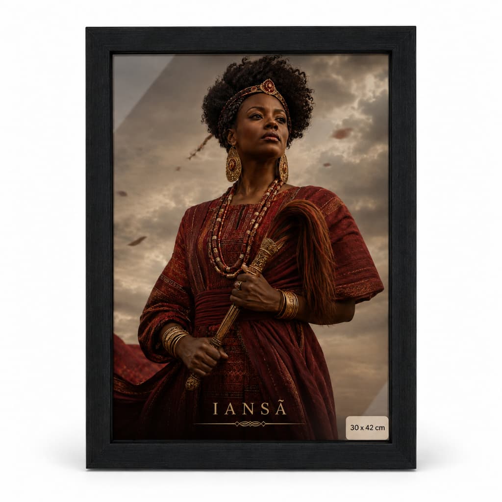 Quadro Decorativo Iansã com Moldura e Vidro 21x30 ou 30x42