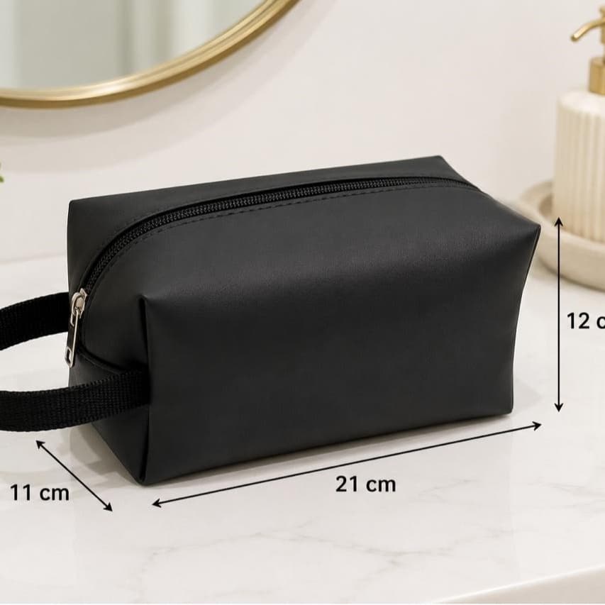 Necessaire Masculina Compacta Para Viagem Premium Porta Objetos Com Alça e Zíper Reforçado
