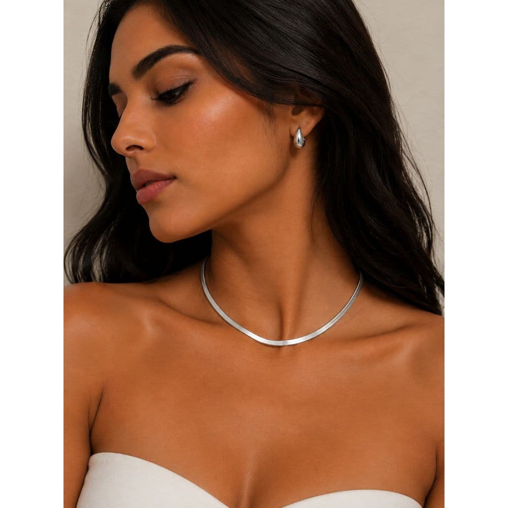 Colar malha prata 925 banhado