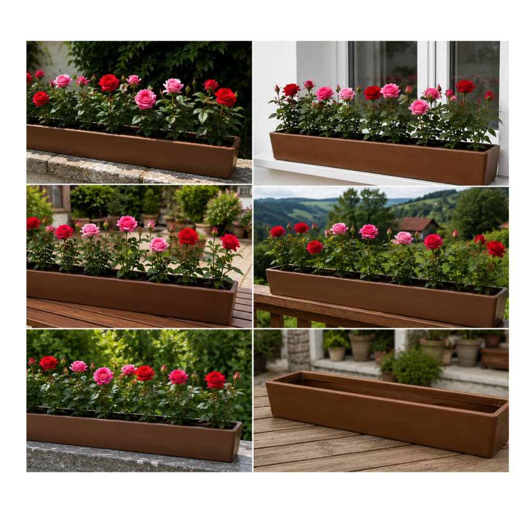 Combo 2 Floreiras Gigantes premium 80 Cm 10 Litros Marrom resistentes decoração plantas flores