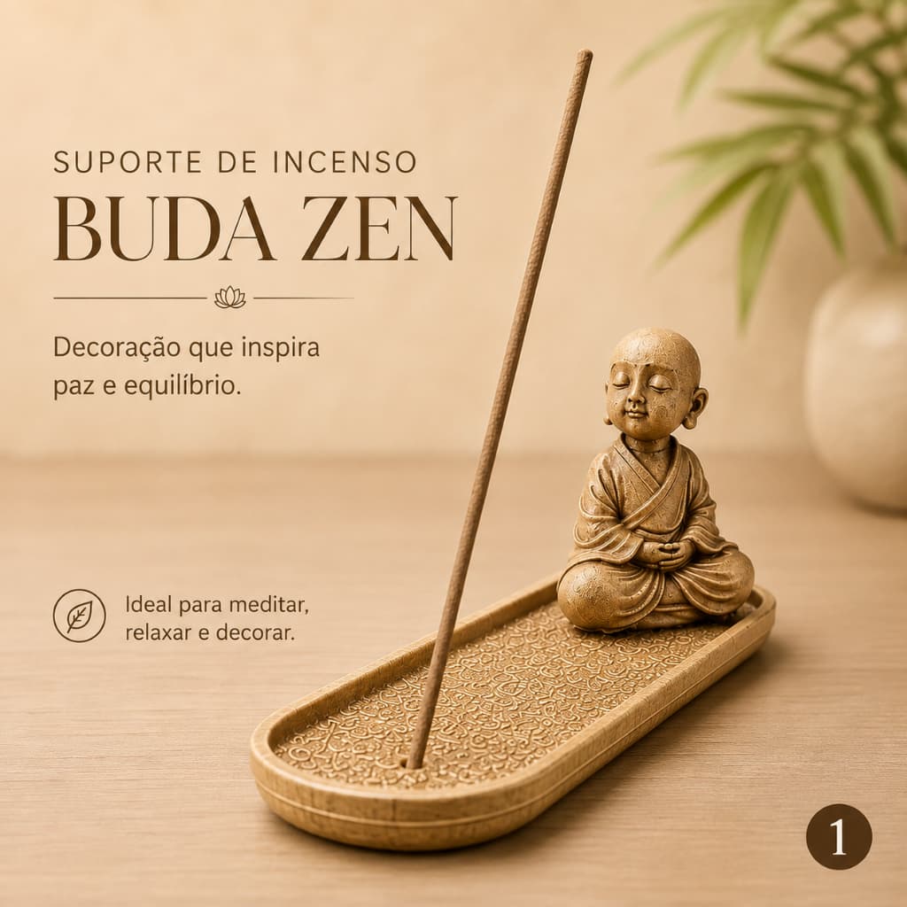 Suporte de Incenso Buda Elegante e Moderno – Buda Zen