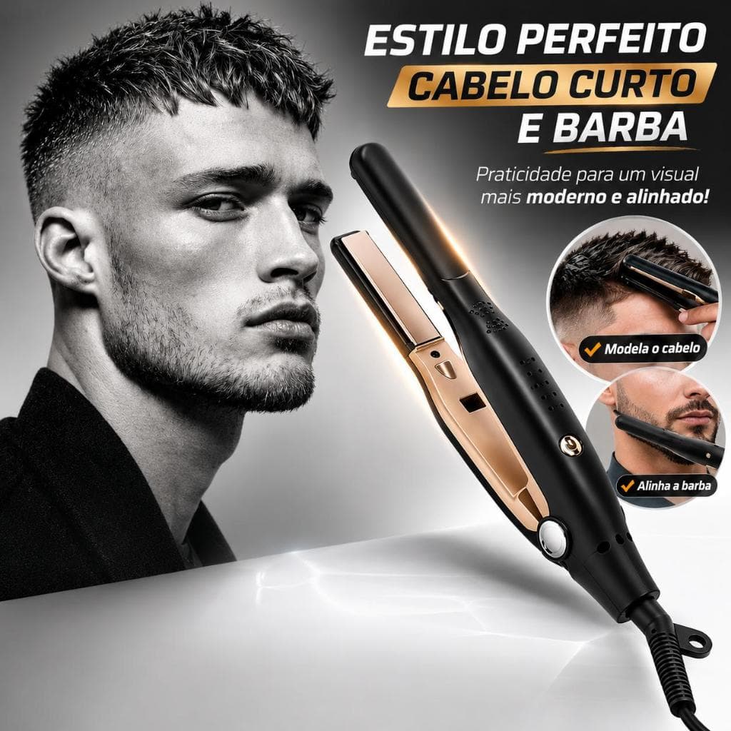 Mini Chapinha Portátil Bivolt | Alisadora para Cabelos Curtos e Franjas