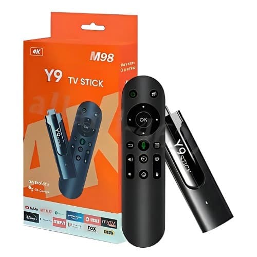 Adaptador De Mídia Smart TV M98 Y9 Android 11 4K HDMI Wi-Fi Preto