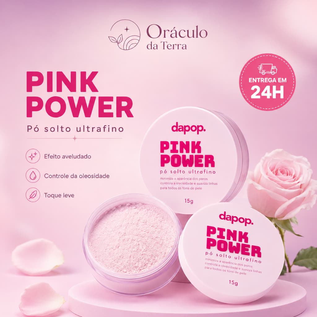 Pó Facial Pink Powder - Dapop