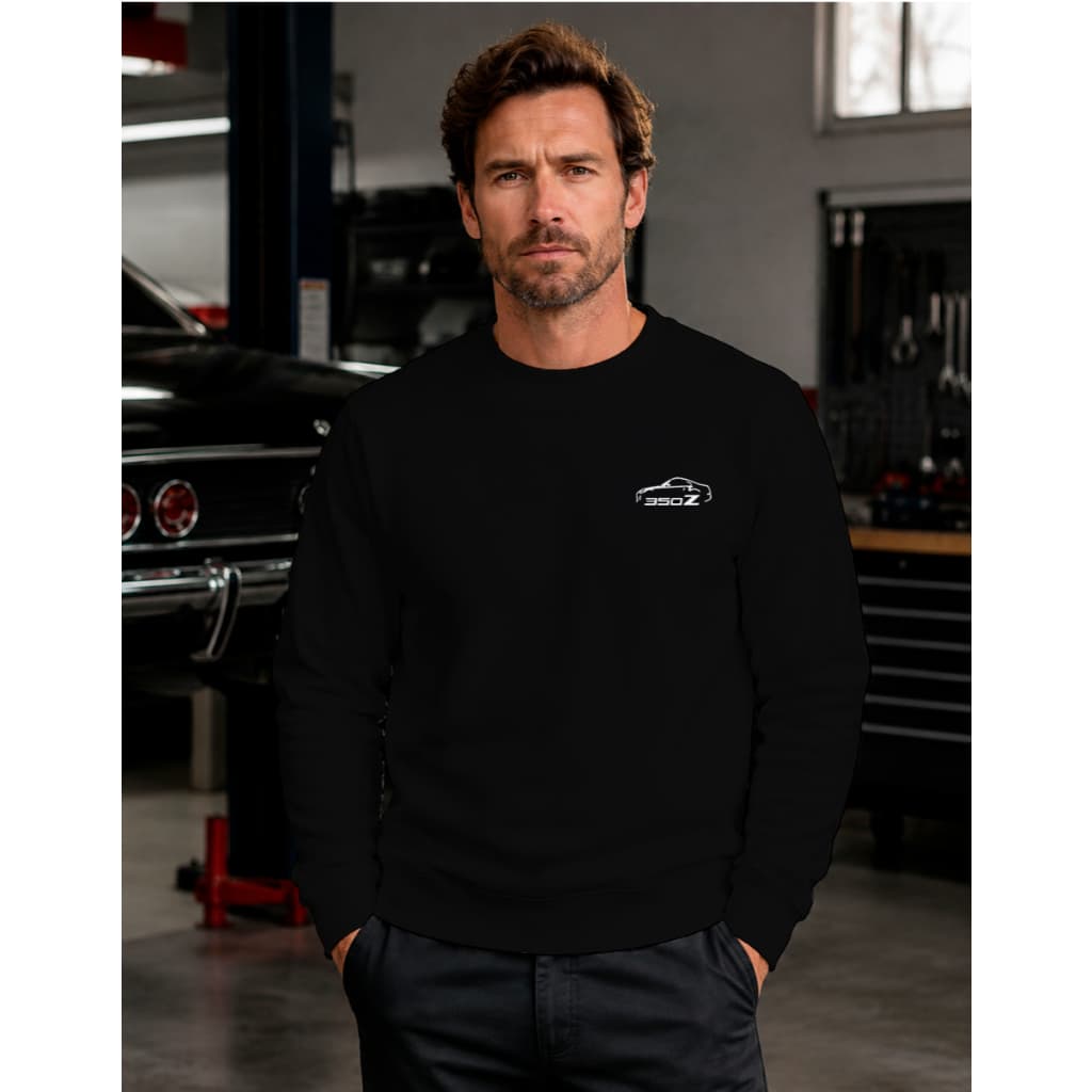 Blusa De Moletom Gola Redonda Estiloso Paixão Carros 350Z Drifit Casual Algodão Grosso Inverno