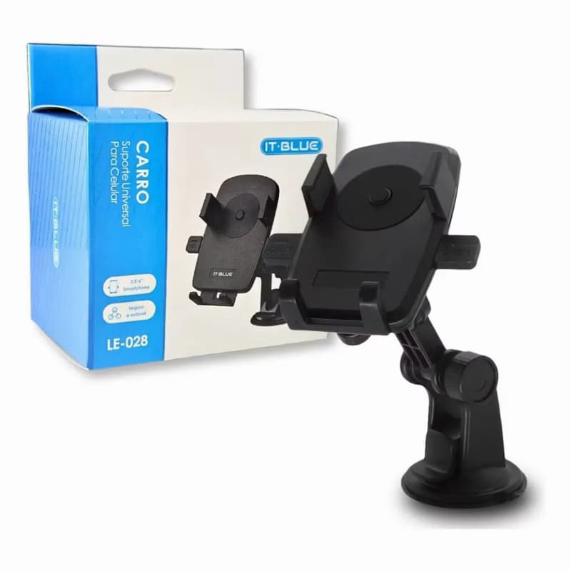 Suporte Veicular IT-Blue para Celular 360° Ajustável Painel e Para-brisa Universal