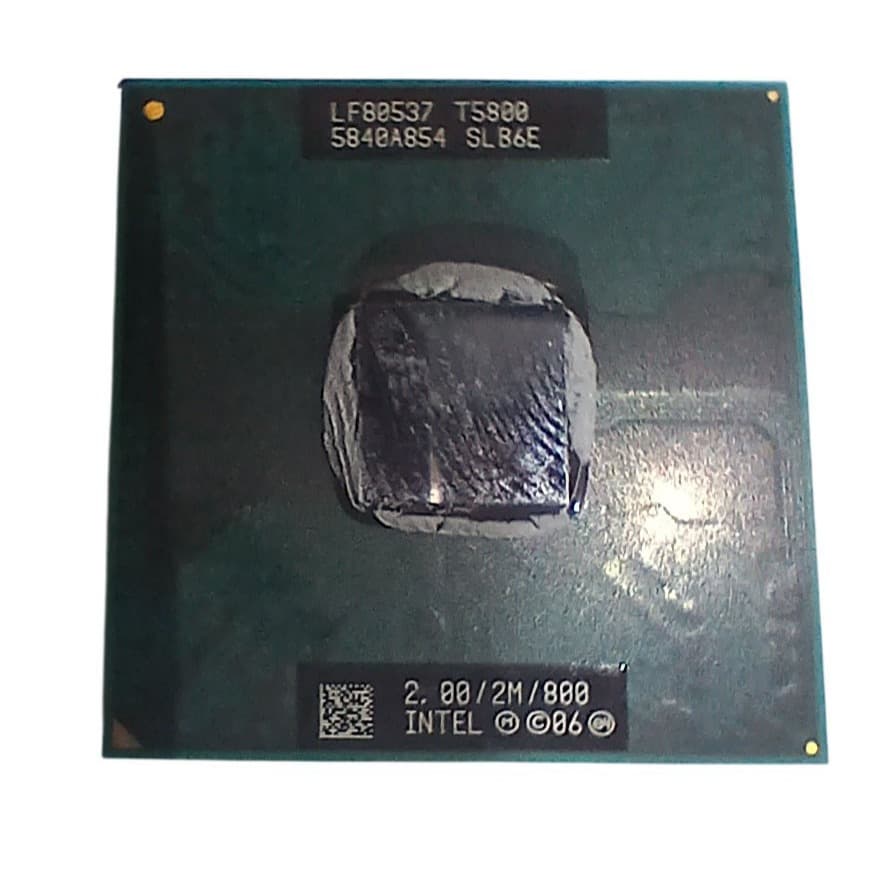 PROCESSADOR INTEL CORE 2 DUO T5800 2.0 GHz PARA NOTEBOOK CACHE L2 2MB  PPGA478 2 NUCLEOS 2 THREADS
