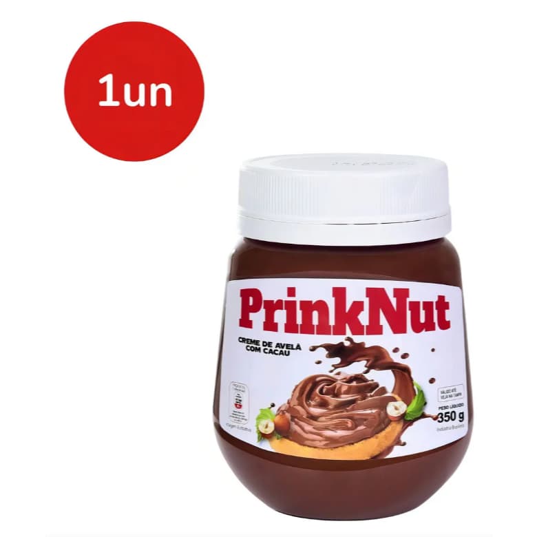 Nut Creme de Avelã com Cacau PrinkNut Chocolate Cremoso para Bolos Confeitaria 350gr