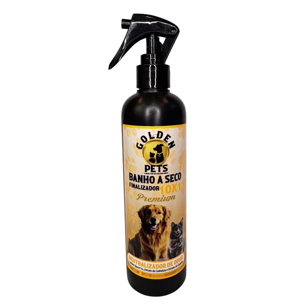 Banho A Seco Pet Finalizador 10x1 Cães E Gatos 300ml Tira Odor - Golden Pets