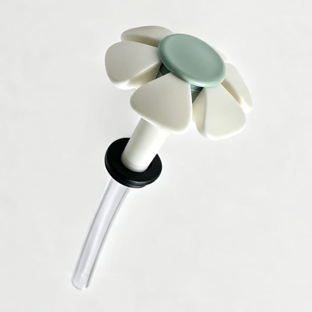 Dispensadora de água para bebedouro bebedor cães gatos flor cor cinza florzinha girassol bica aste bengala para fonte