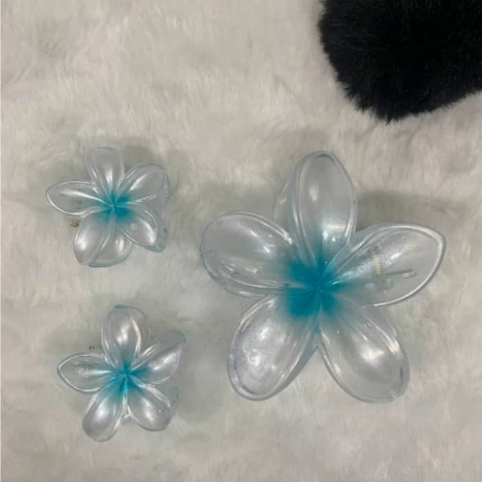 Kit 3 Presilhas de Cabelo de Flor Transparente - Acessório