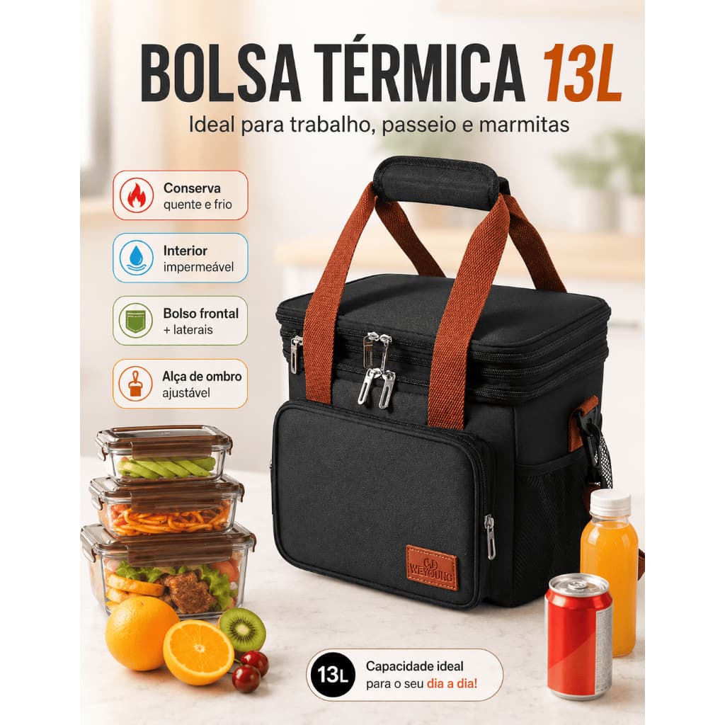 Bolsa Térmica De Grande Capacidade De Alta Qualidade Adequada Para Viagens Tipo Lancheira