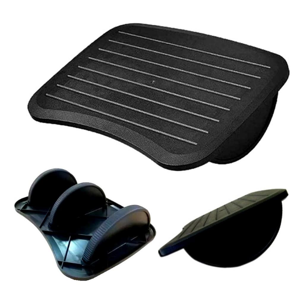 Apoio de Pé Ergonômico MASTICMOL AP25031 Preto Antiderrapante com Inclinação Ajustável Descanso para Pés