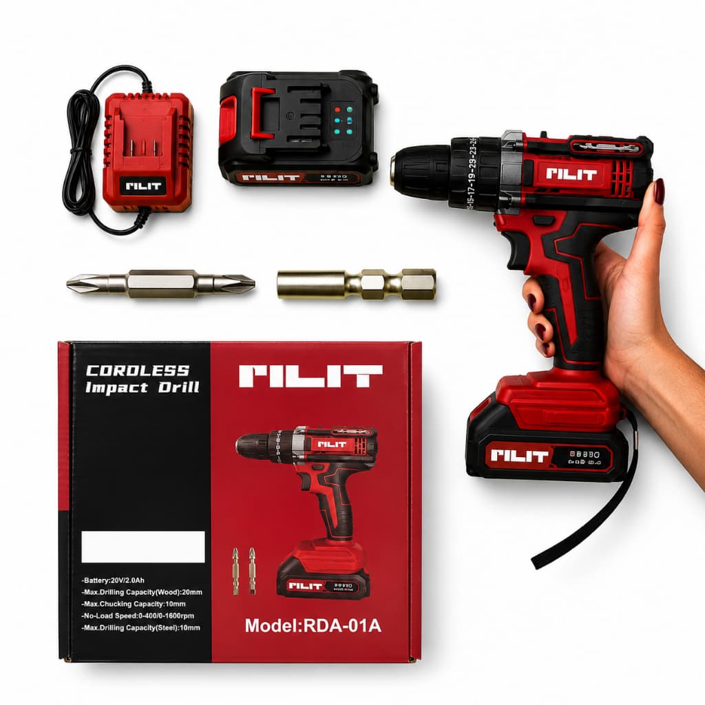 Furadeira de Impacto Sem Fio RILIT 21V Max - Potência Profissional!
