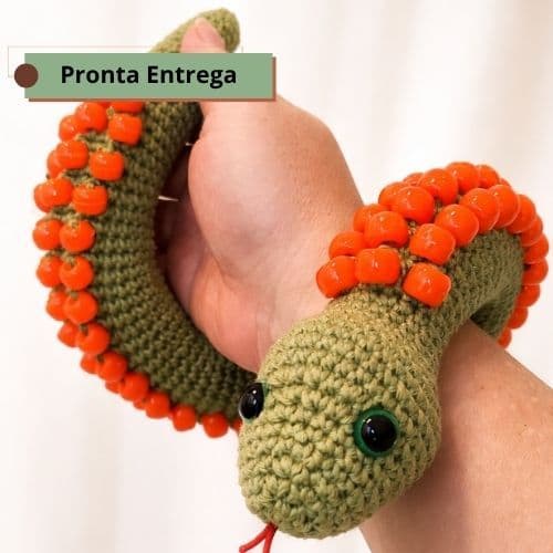 Cobrinha Sensorial Anastácia em Crochê | Brinquedo Educativo em Amigurumi