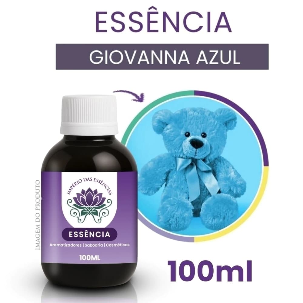 Essência Fine Giovanna Azul 100ml para cosméticos, perfumes, body splah, aromatizador de ambiente
