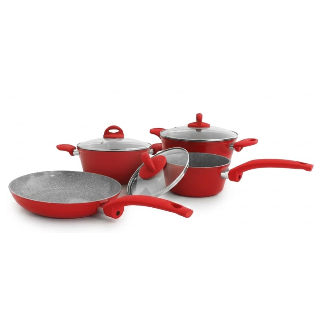 Conjunto 4 Panelas Ibiza Cerâmica Anti Aderente Fundo Inox p/ Fogão Indução ou Gás
