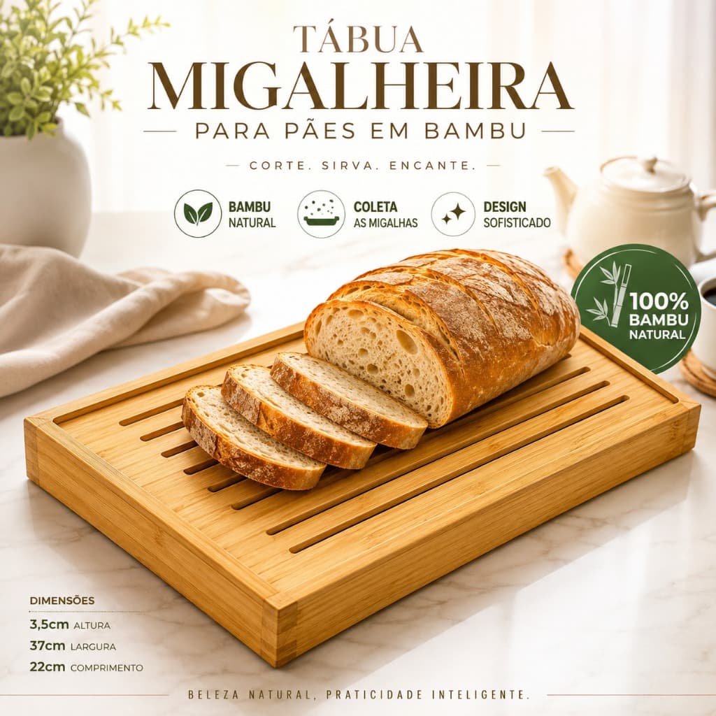 Tabua Cortar Bambu Pao Casa Cozinha Bandeja Servir Panificadora bambu café