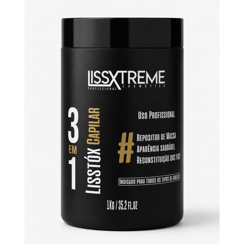 Lisstóx Capilar Lisstreme 3 em 1 - Reconstrutor 1Kg