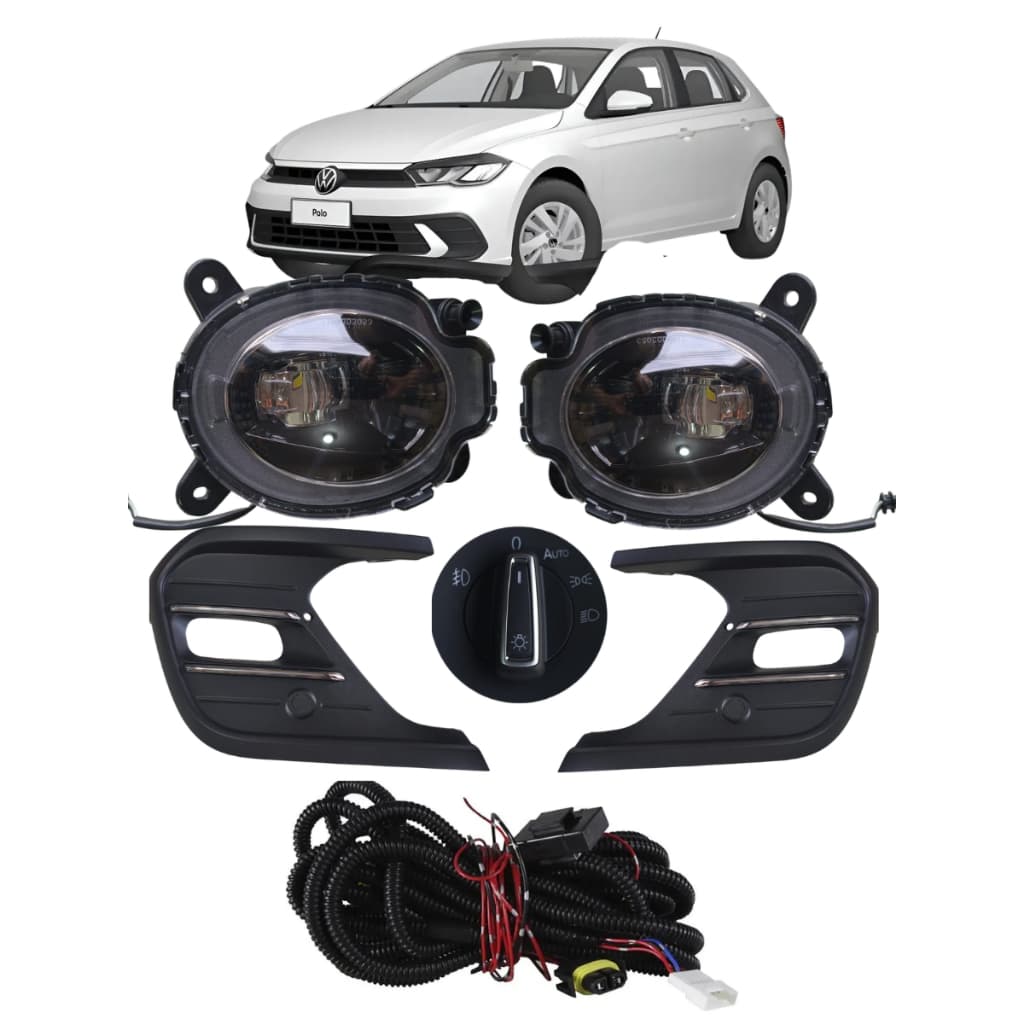 Kit Farol Milha Polo 2024 2025 2026 Com Led Embutido Kit Farol Milha Polo 2024 2025 2026 Com Led Embutido