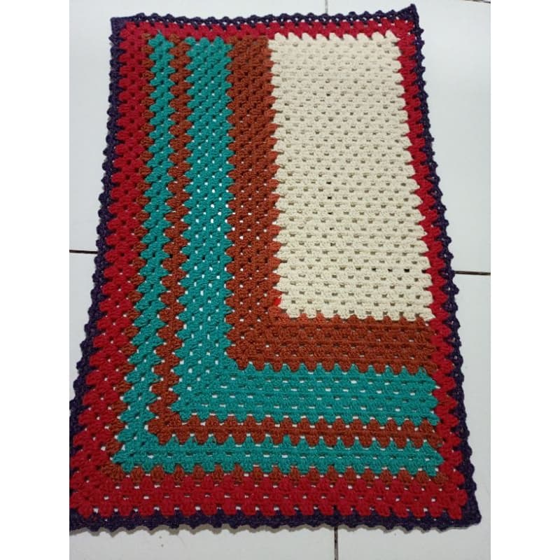 Tapete de crochê 70cmx40cm - Tapete para cozinha - Tapete para o quarto