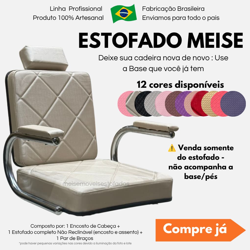Estofados para Cadeira para Escritório Recepção Cabeleireiro Renove sua Cadeira Base Giratória