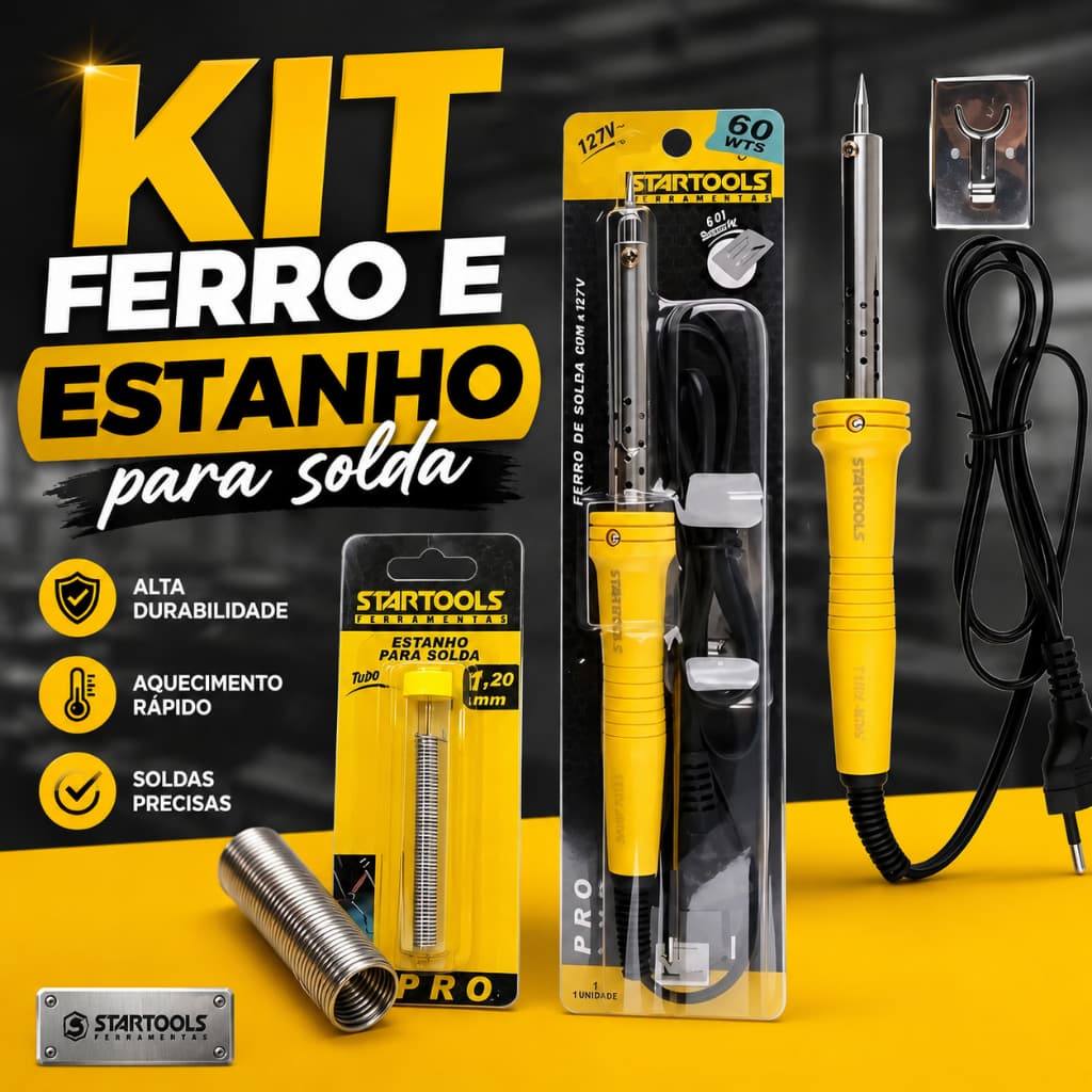 Ferro De Solda 127 v 60 wts + Estanho para Solda