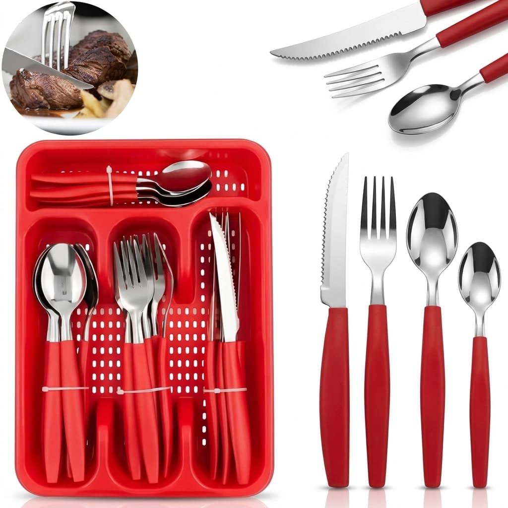 Kit de Talheres 25 Peças Unity Cabo Aço Inox Jogo Completo para Mesa 630g