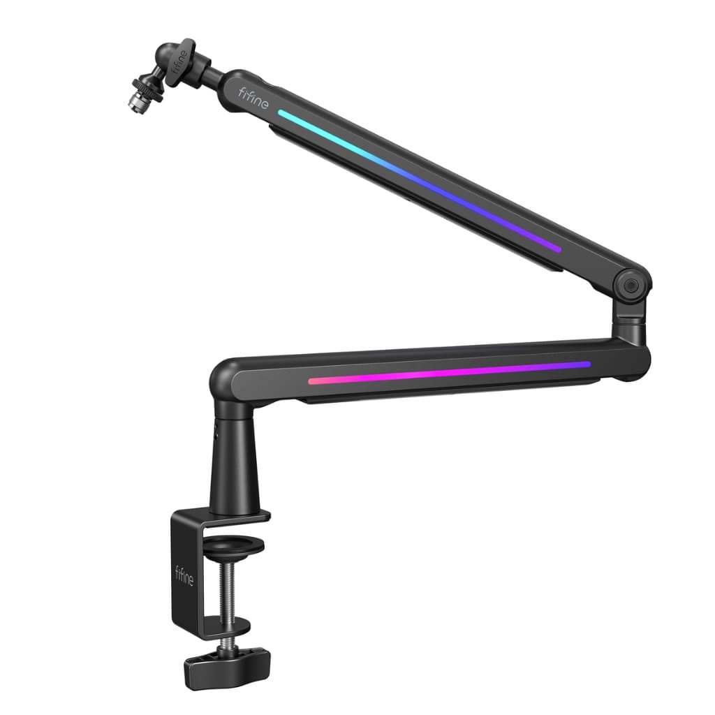 Suporte para Microfone Ajustável Fifine BM88 Pro com RGB Preto