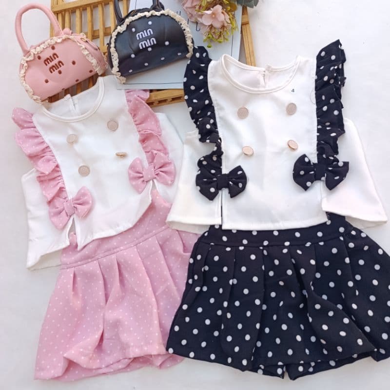 Conjunto infantil poá