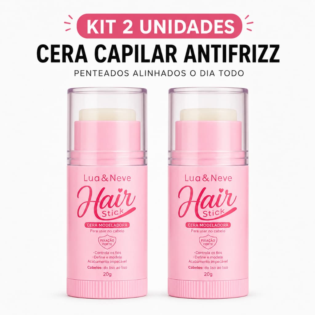 Kit 2 Ceras Capilares Antifrizz Bastão Baby Hair Fixação Natural