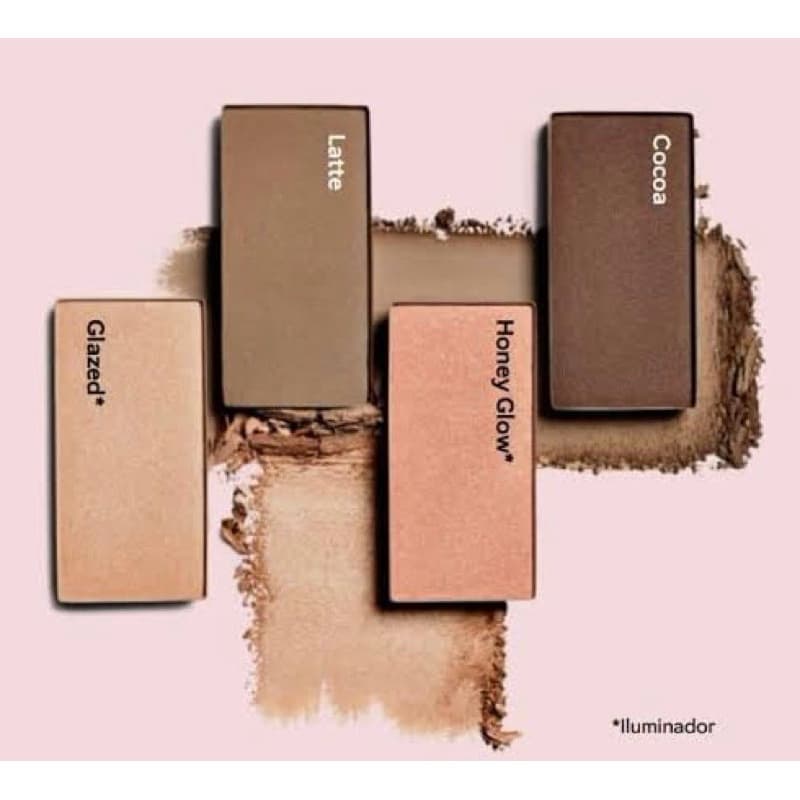 Pó Iluminador e contorno / Blush Facial Glow Natural 4,8g – Iluminador em Pó Brilho Suave Maquiagem - envio imediato