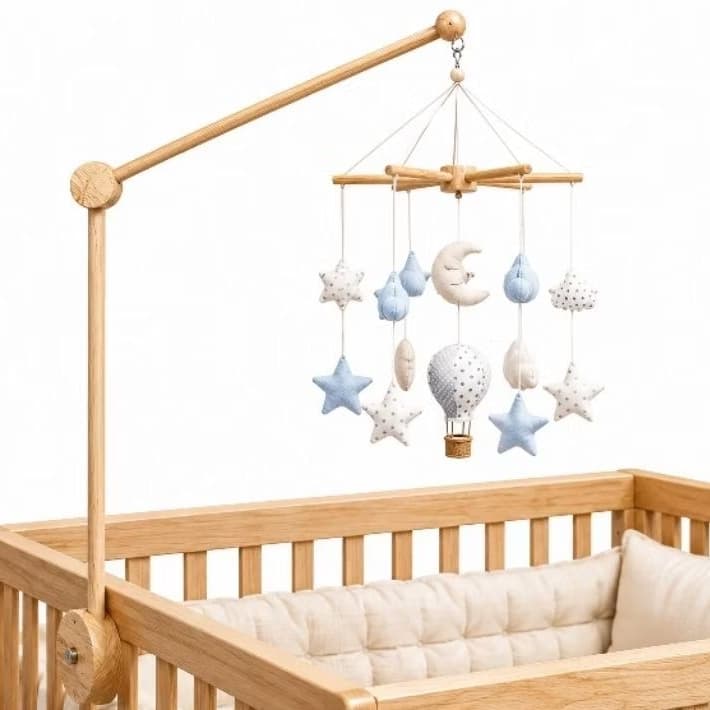Suporte para pendurar móbile em Berço de bebe  Madeira