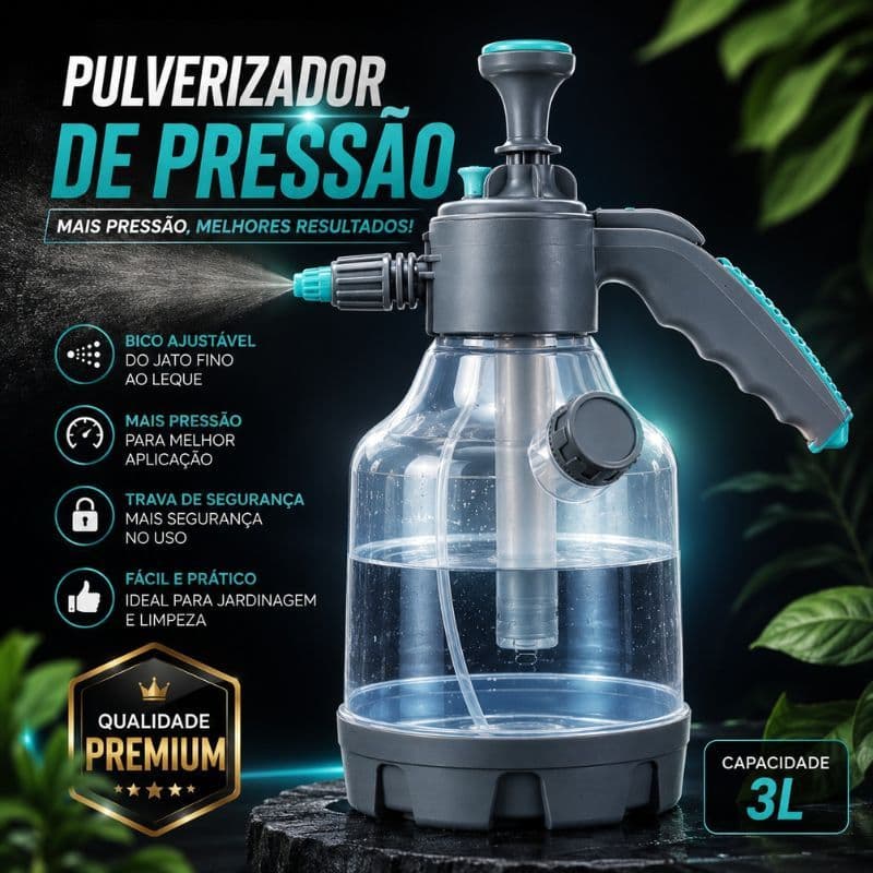 Borrifador Pulverizador Manual Compressão Spray com Bico para Plantas Jardim Limpeza Vidros