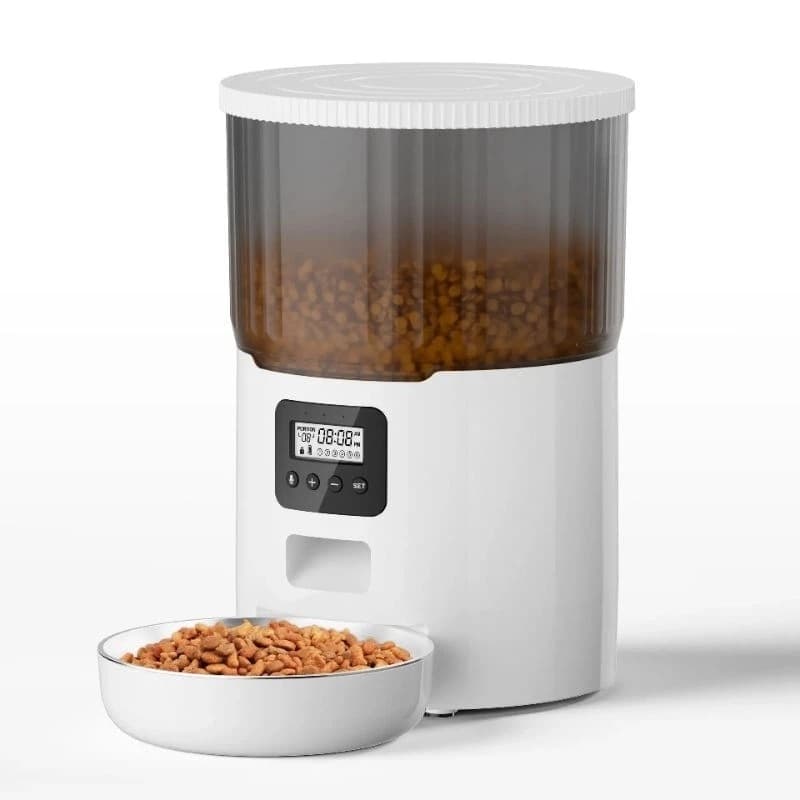 Alimentador Comedouro Automatico De Ração Para Cães E Gatos Dispensador Fácil Limpeza 4L Alimentador temporizado