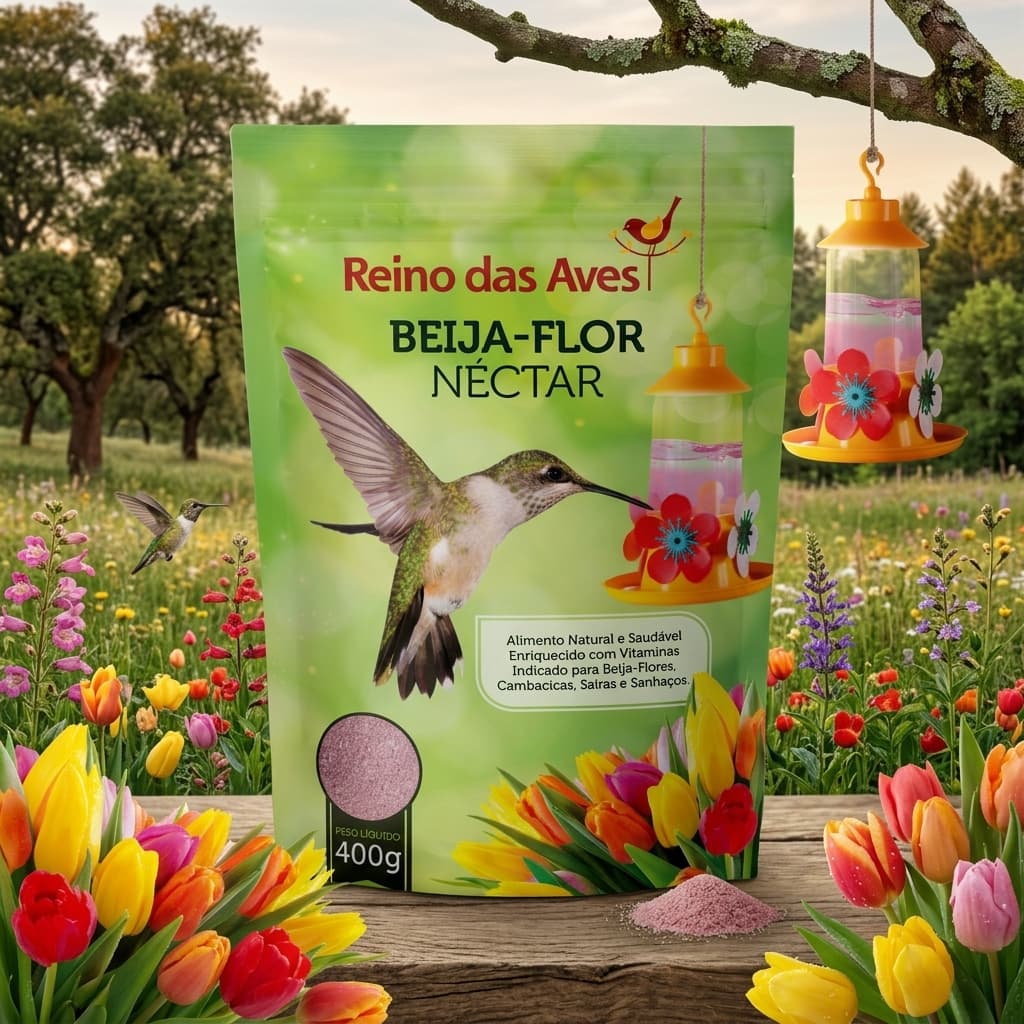Beija-Flor Necta Refil 400g Alimento para Beija-Flor Reino das Aves