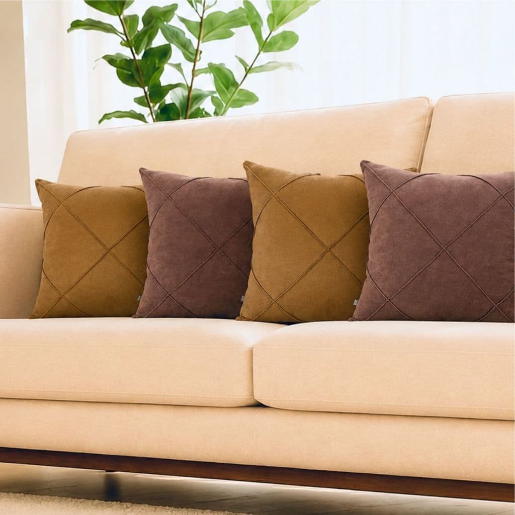 Capas de Almofada 40x40 Suede Decorativa para Sofá Sala Quarto Macia com Zíper Luxo