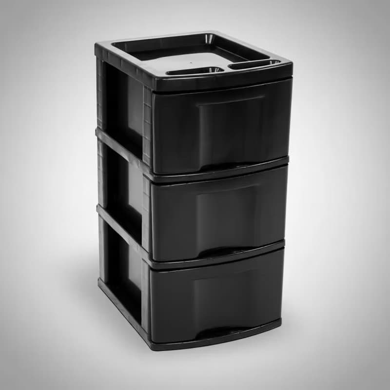 Gaveteiro Plástico 3 Gavetas –  Organizador Multiuso Resistente