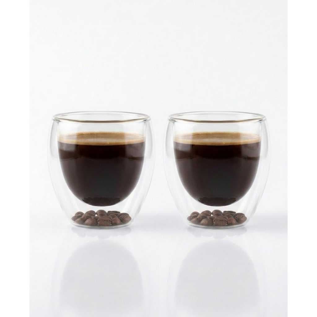 Caneca De Vidro Parede Dupla 250ml Borossilicato 3D Resistente Térmica Café Chá Mesa Posta