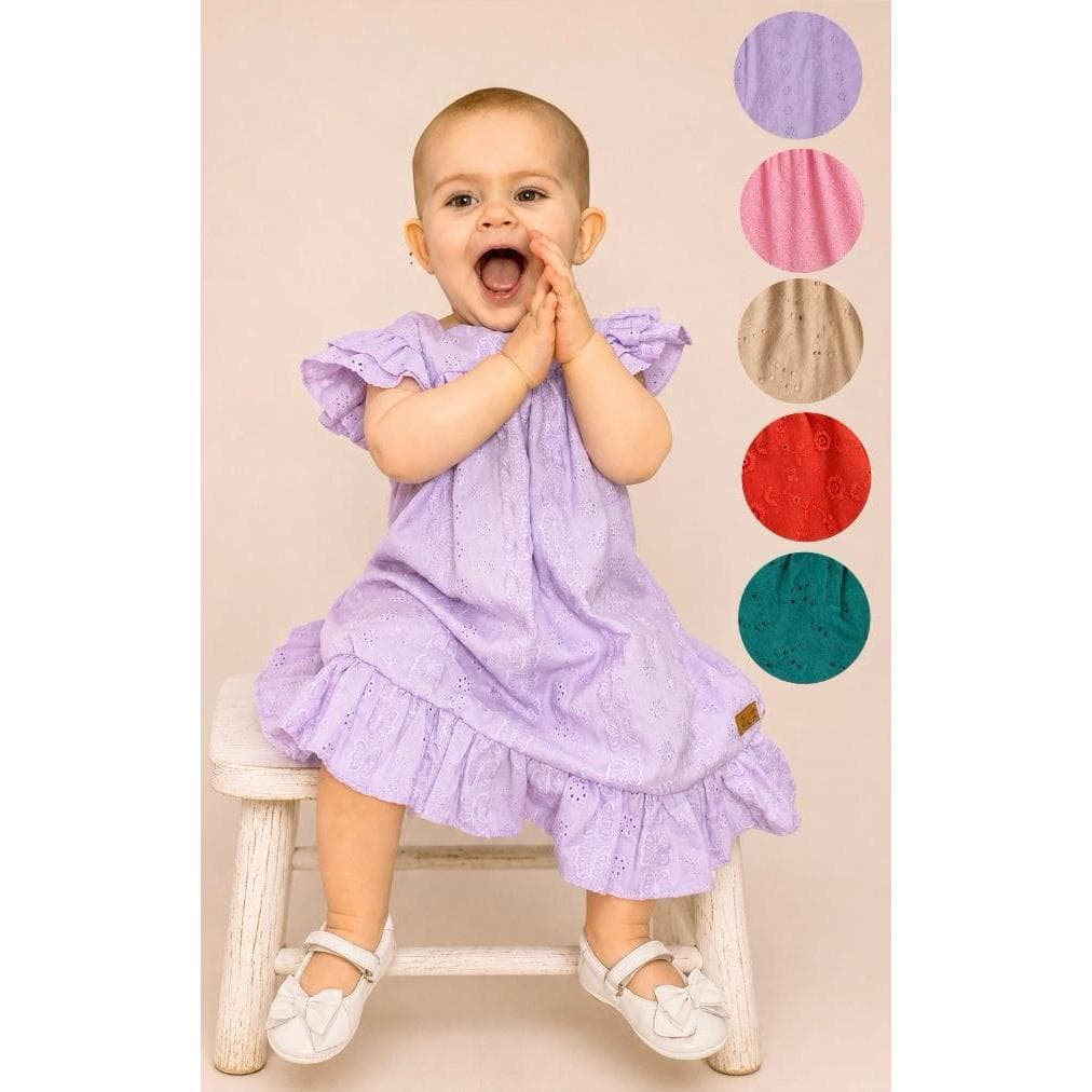Vestido Infantil Laise Premium 100% Algodão P ao 3