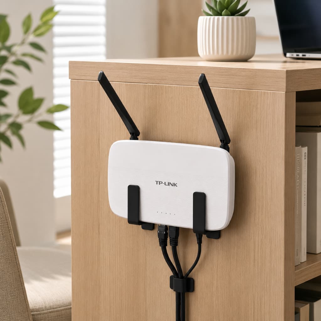Suporte Roteador Modem Universal Parede Organizador WiFi