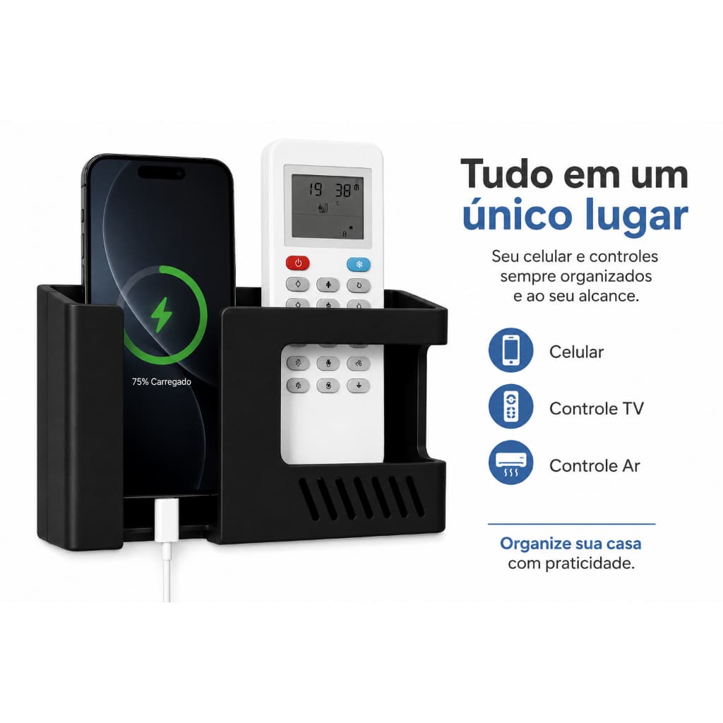 Suporte Multiuso Para Parede E Mesa Organizador De Celular