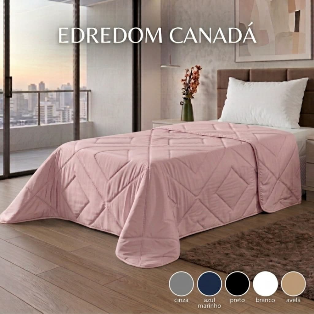 Edredom Cama Solteiro 200 Fios 2,35m x 1,55m Micropercal Desenhado Toque Macio Luxo Premium