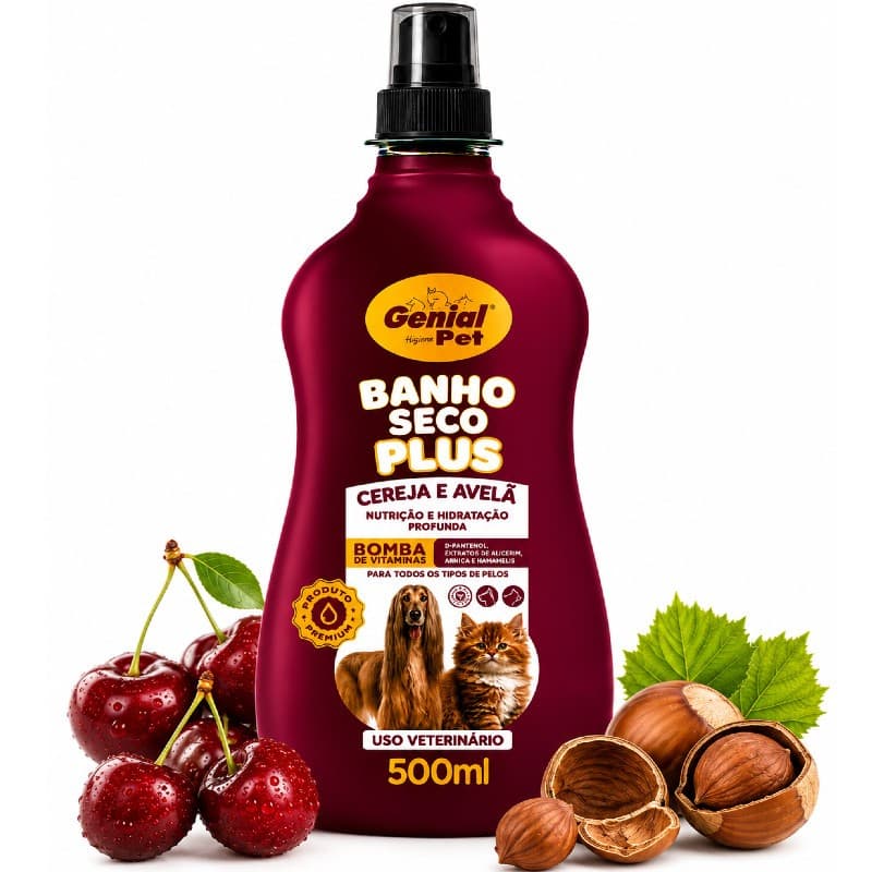 Banho a Seco para Gato Shampoo Sem Enxague Pet Genial - 500 ml - Oferta