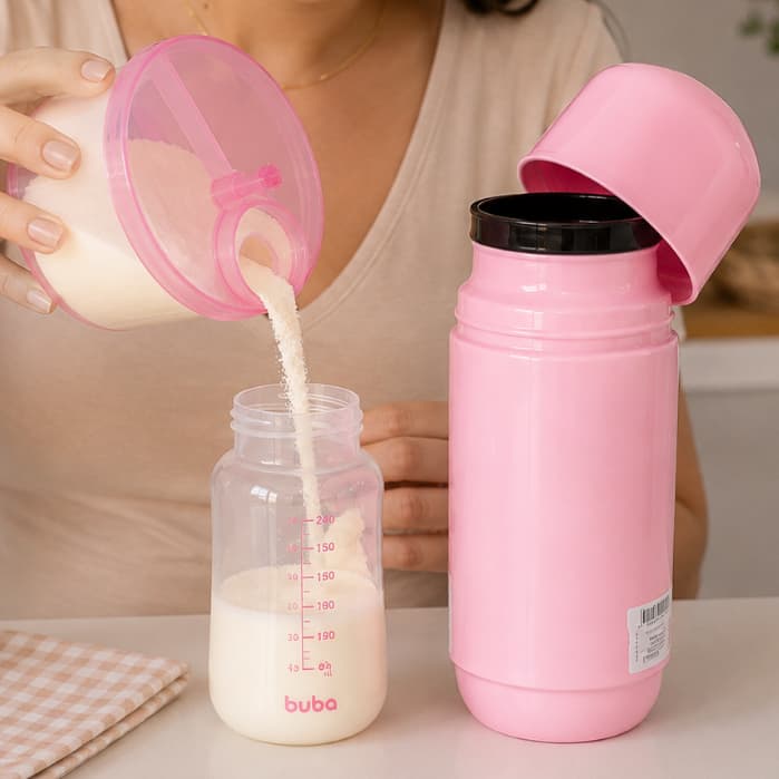 Garrafa Térmica Sanremo Infantil 250ml + Pote 280ml com Divisórias – Kit Prático para Passeios