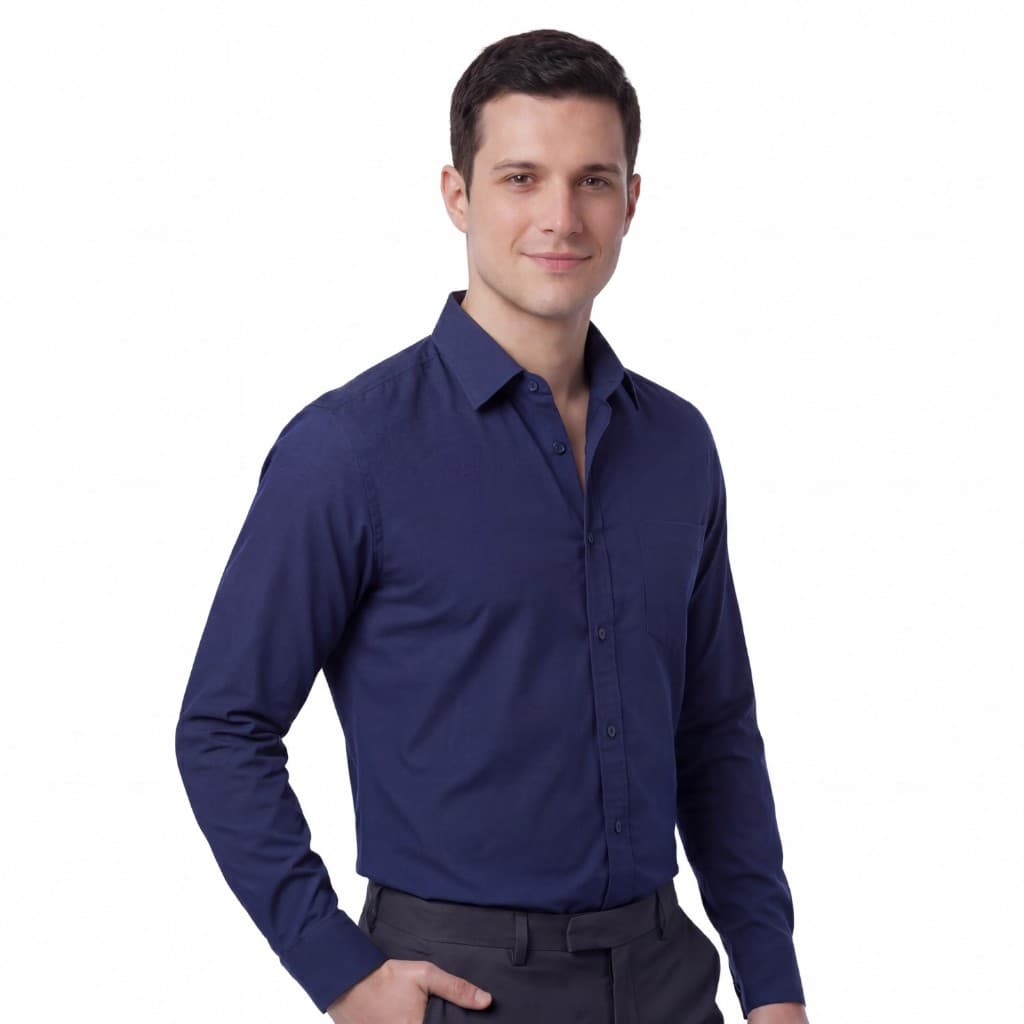 Camisa Masculina Social Bolso Premium Não Molha Camisa Social Masculina Manga Longa Elastano Branca