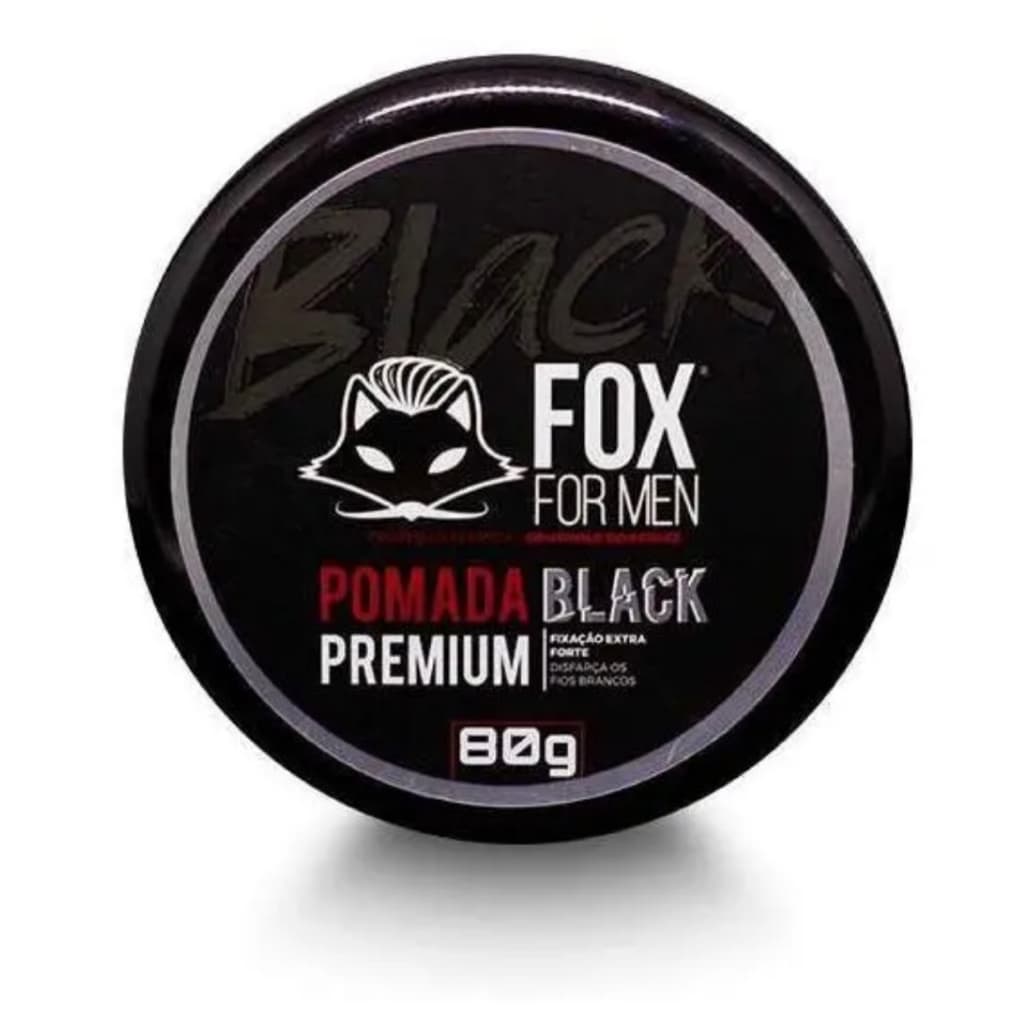 Pasta Modeladora Fox For Men 150g - Acabamento Molhado, Fixação Forte, Disfarça Fios Brancos
