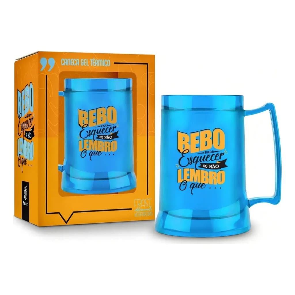 Caneca Gel 300ml Tema - Bebo Para Esquecer